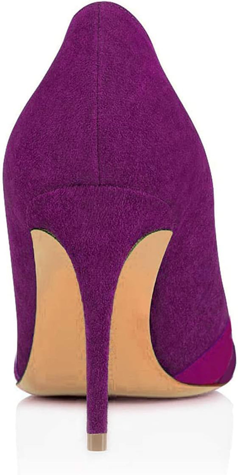 Women Kitten Heels Pumps High Heel Pointed Toe Pump Slip-On Rainbow Shoes for Dress Party Girl Ladies Full Size 4-16 M US