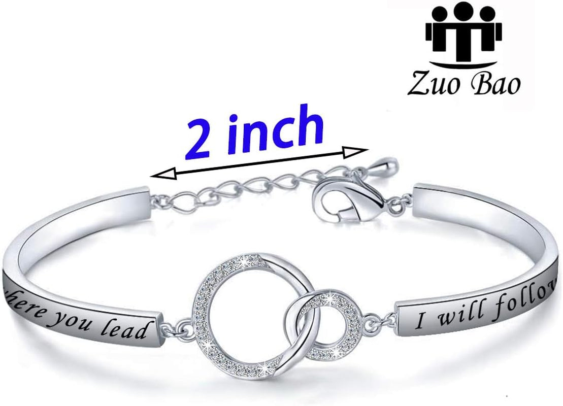 Mother Daughter Jewelry Gifts Where You Lead I Will Follow Bracelet Best Friend Gift