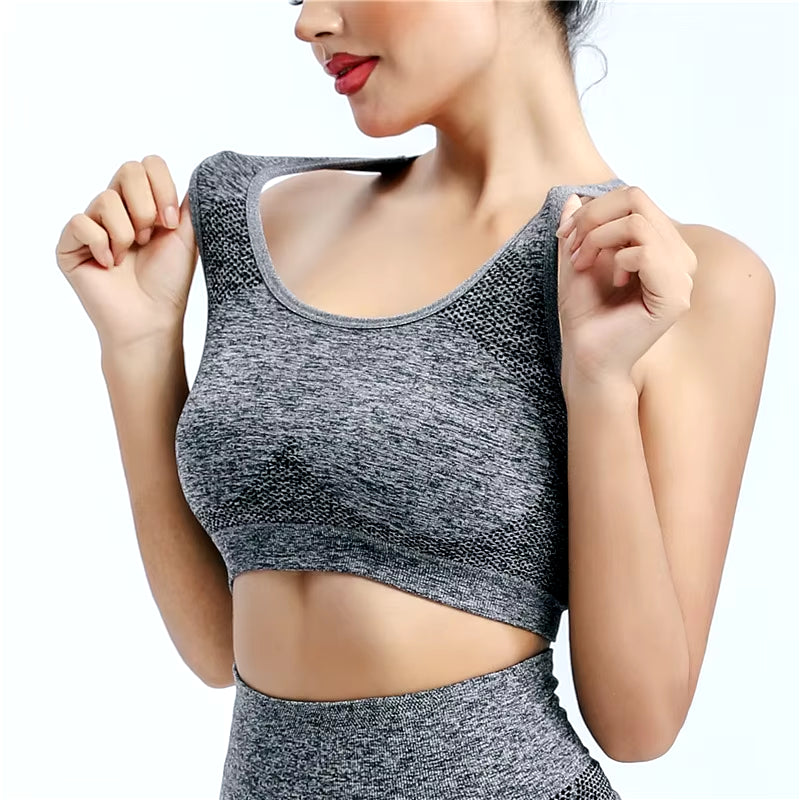 Women Sports Bra Top Push up Fitness Yoga Bra Underwear Sport Tops for Women Breathable Running Vest Gym Wear